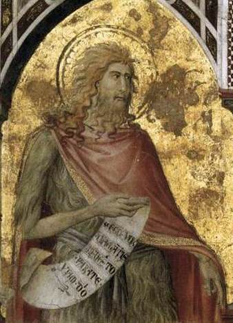 St. John the Baptist  ca. 1315-1330   by Pietro Lorenzetti   San Francesco Basilica Assisi